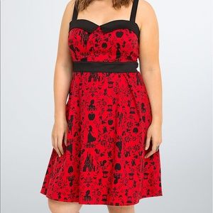 DISNEY SNOW WHITE COLLECTION APPLE PRINT SWING DRESS size 16 by torrid